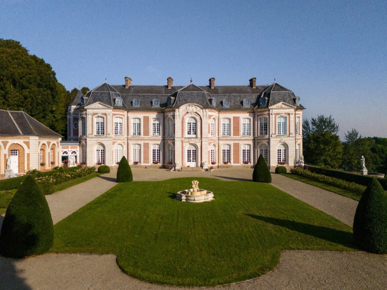 Elegant Castle Overlooking the Somme with Expansive Park and Historic Features