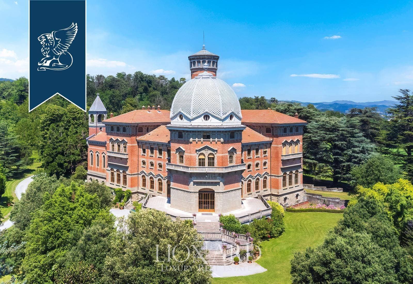 Majestic Art Nouveau Castle With 100 Hectare Park — in Italy