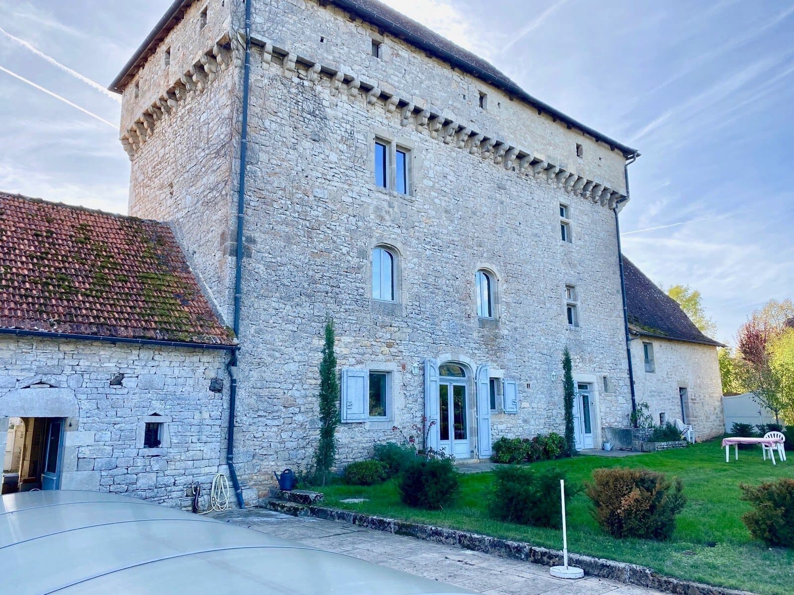 Magnificent 13th Century Castle With Swimming Pool And Stunning Lot Valley Views — in Lot, France