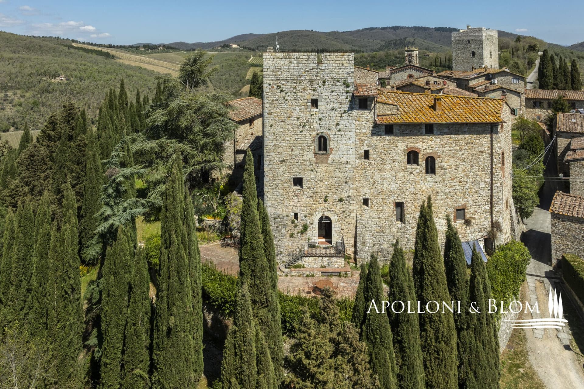 Historic Castle With Tower, Guest Cottage, And Art Studio In Chianti 2