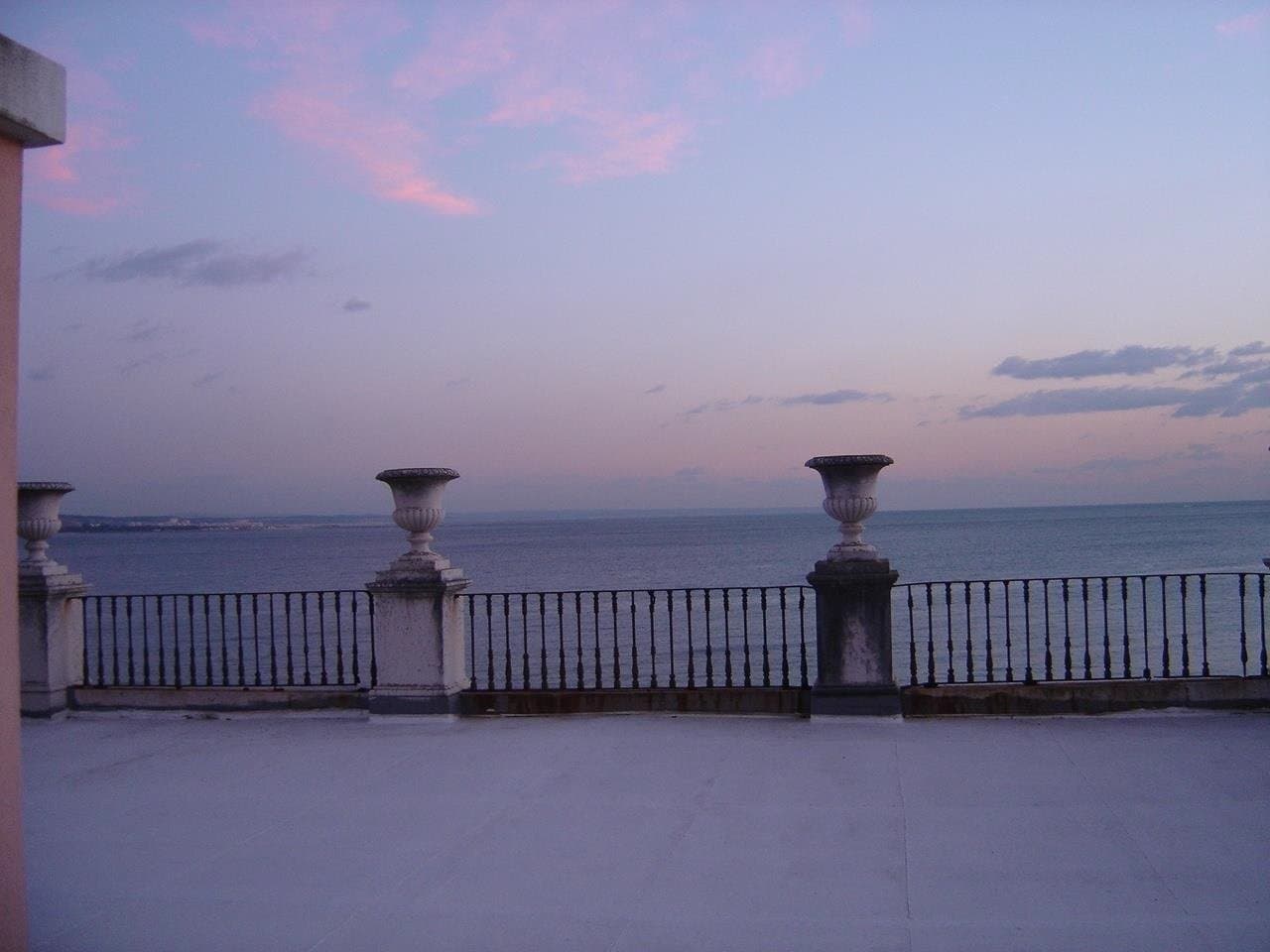Neoclassical Palace With Clock Tower And Gardens Overlooking The Sea 5