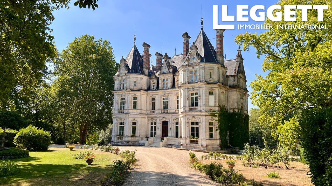 Exceptional 19th Century Château With Private Island, Pool, And Tennis Court