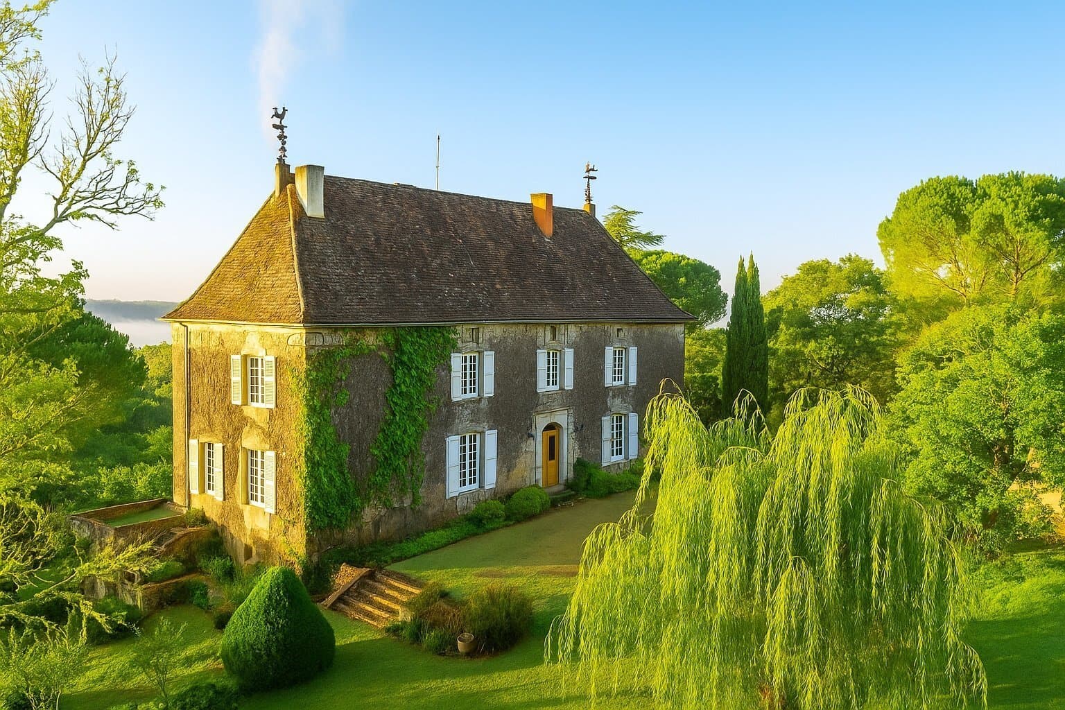 Charming 18th Century Manor Overlooking The Dordogne River 2