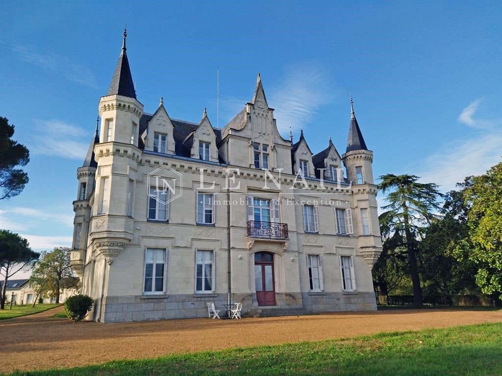 Elegant 19th Century Château Overlooking The Loire River — Château for sale in Maine-et-Loire, France