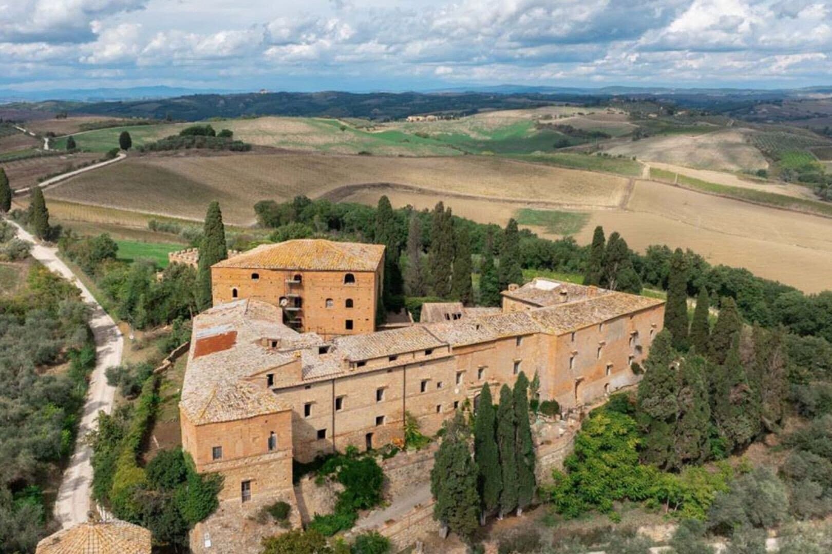 1300s Castle With Approved Renovation Project Near Montalcino — in Tuscany, Italy
