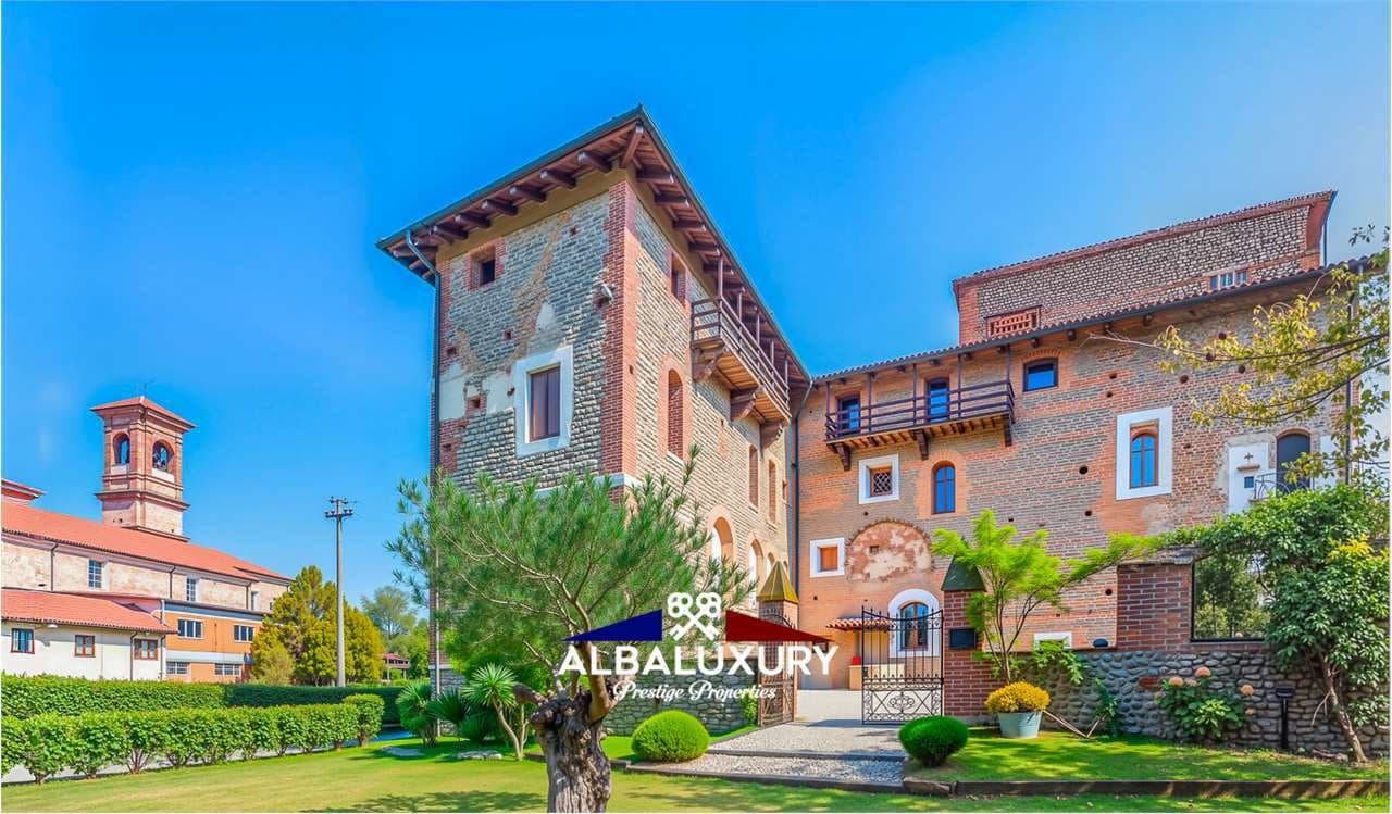 Historic Castle Overlooking Monte Rosa With Inner Courtyard And Garden — in Piedmont, Italy