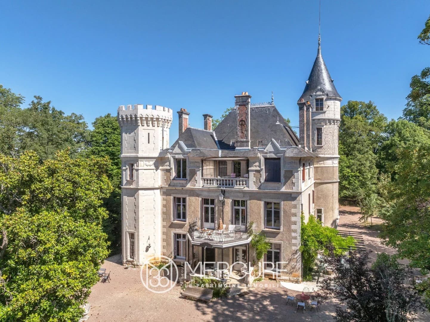 Renovated 19th Century Château With 9 Bedrooms And 9 Hectares Of Park — Château for sale in France