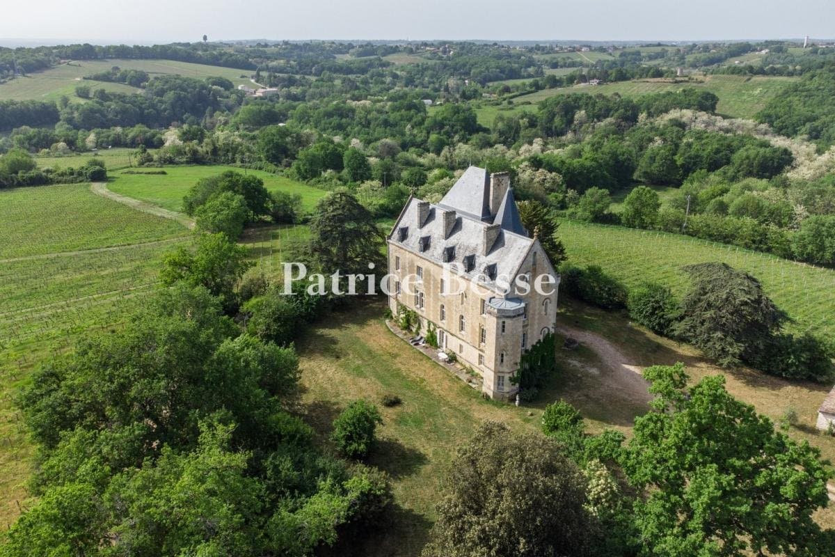 Neo-Gothic Château Overlooking Vineyards in 25 Hectares of Parkland