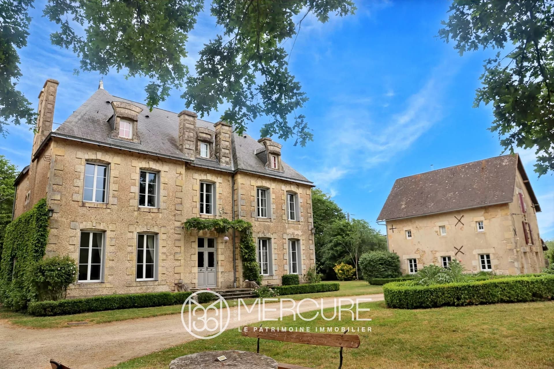 A Charming 19th Century Estate With A Guest House, Outbuildings, A Swimming Pool, And Wooded Grounds 2