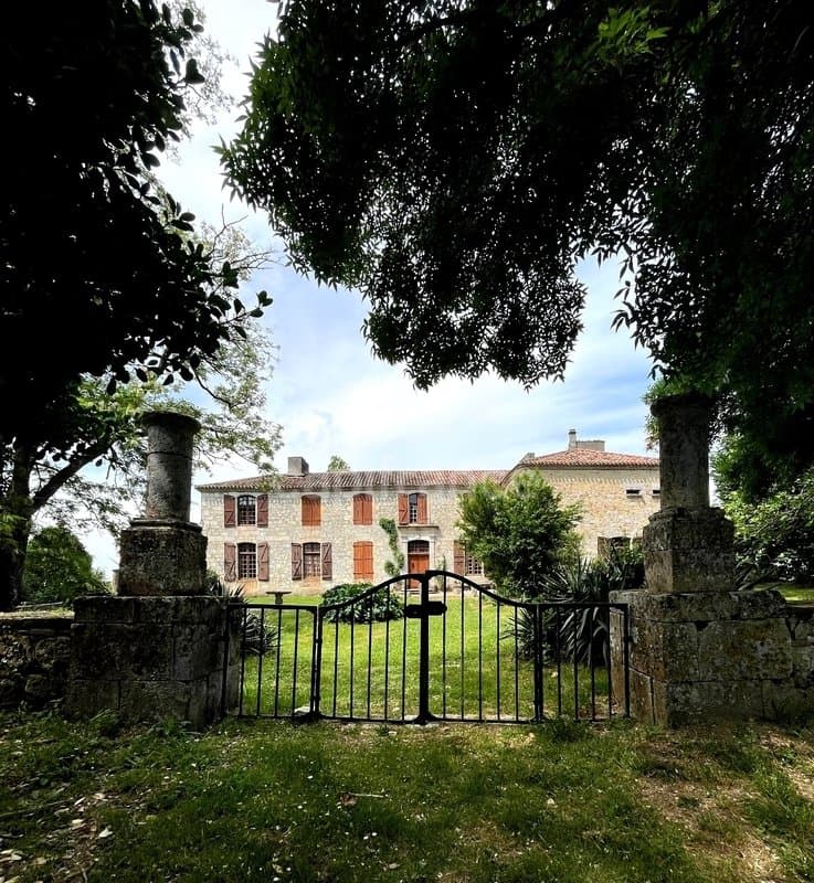 Medieval Castle With Concierge House And Watchtower Near The Pyrenees