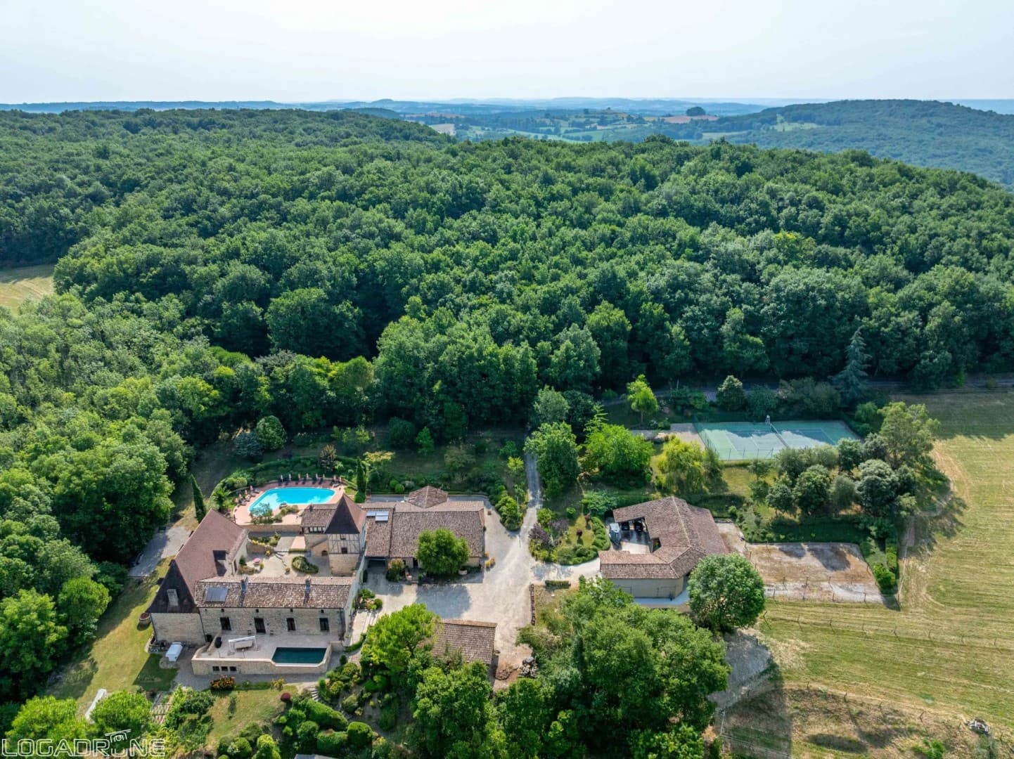 Historic Castle with Guest Accommodations and Panoramic Views — Château for sale in France