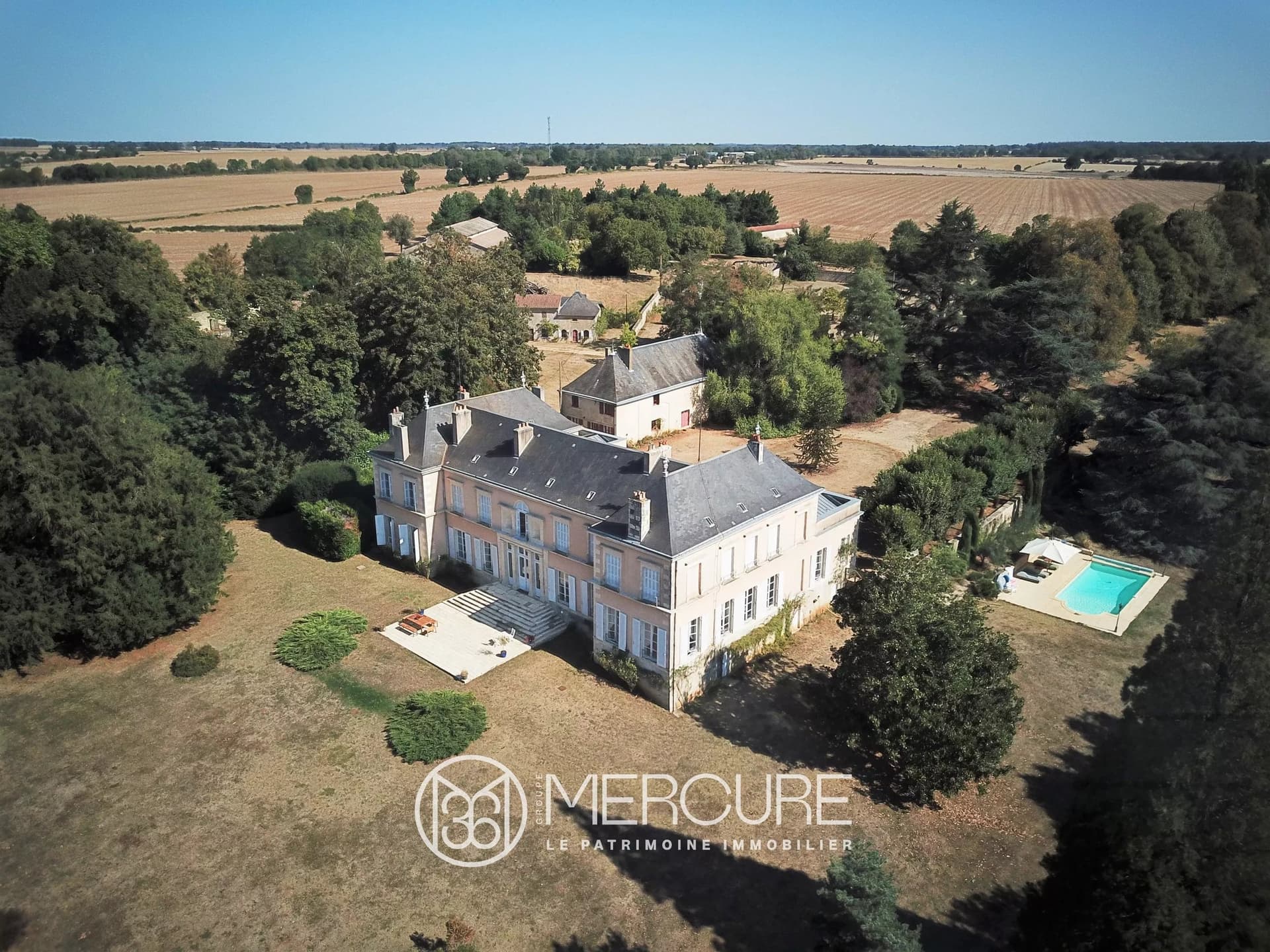 Restored 19th Century Château With Outbuildings And Heated Pool — Château for sale in France