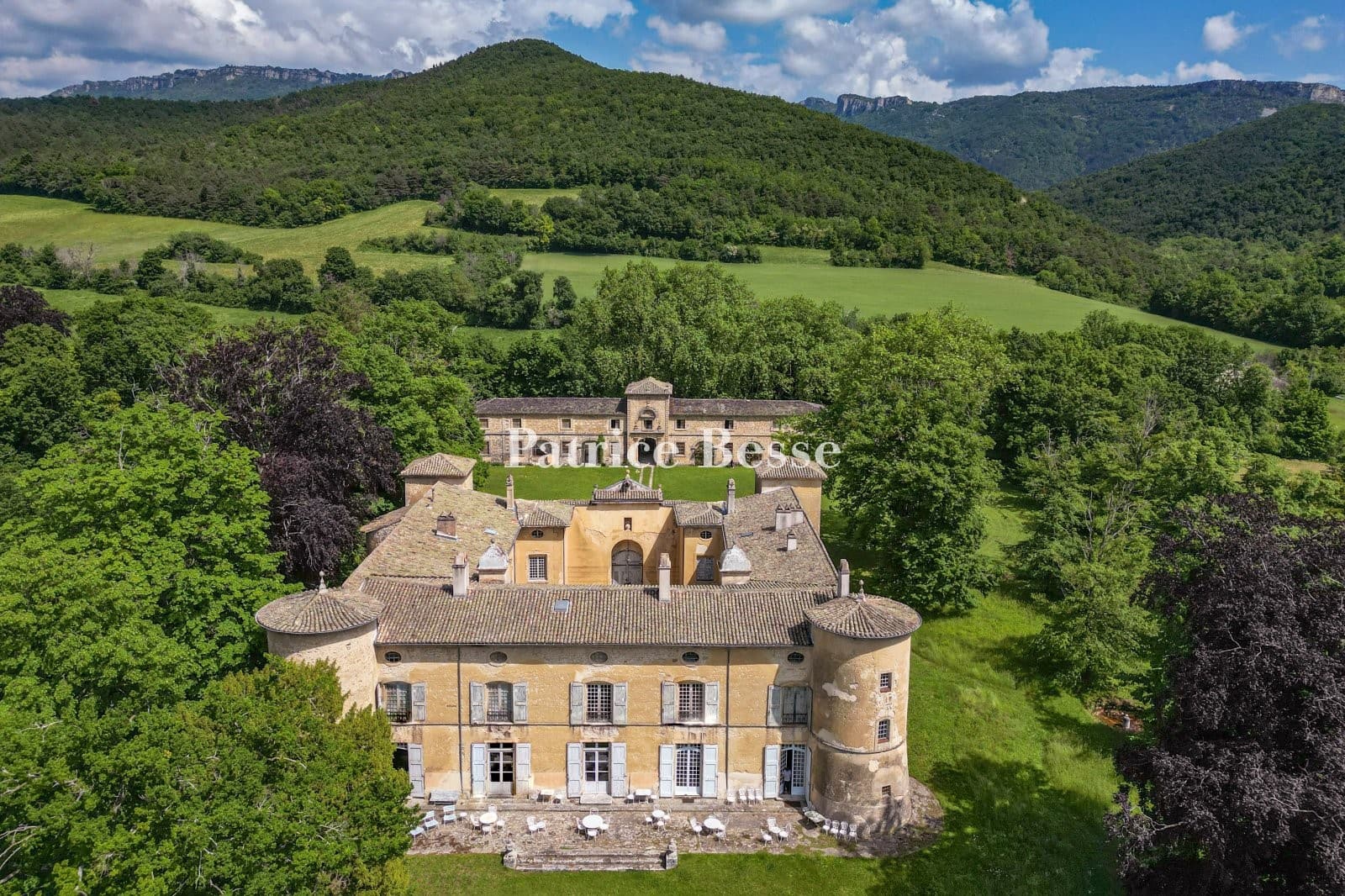 17th Century Château with Gatehouse and Grassy Terrace Overlooking the Rhône Valley 3