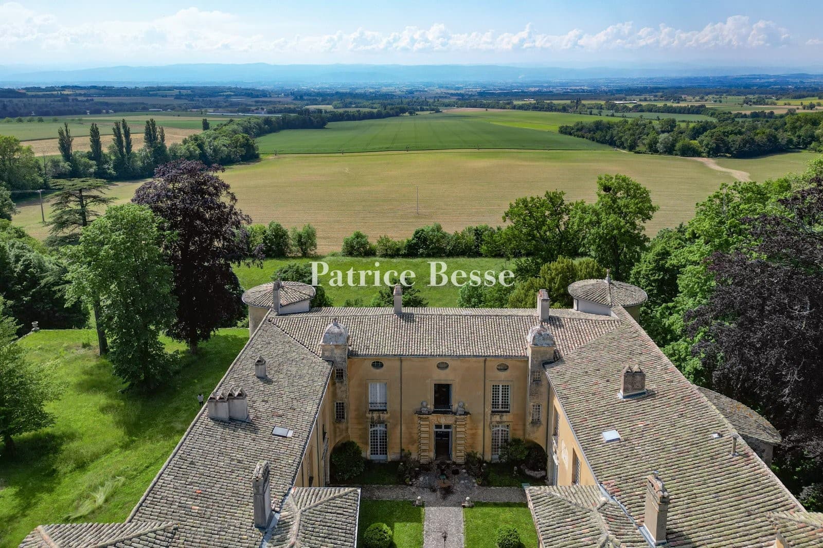 17th Century Château with Gatehouse and Grassy Terrace Overlooking the Rhône Valley 5