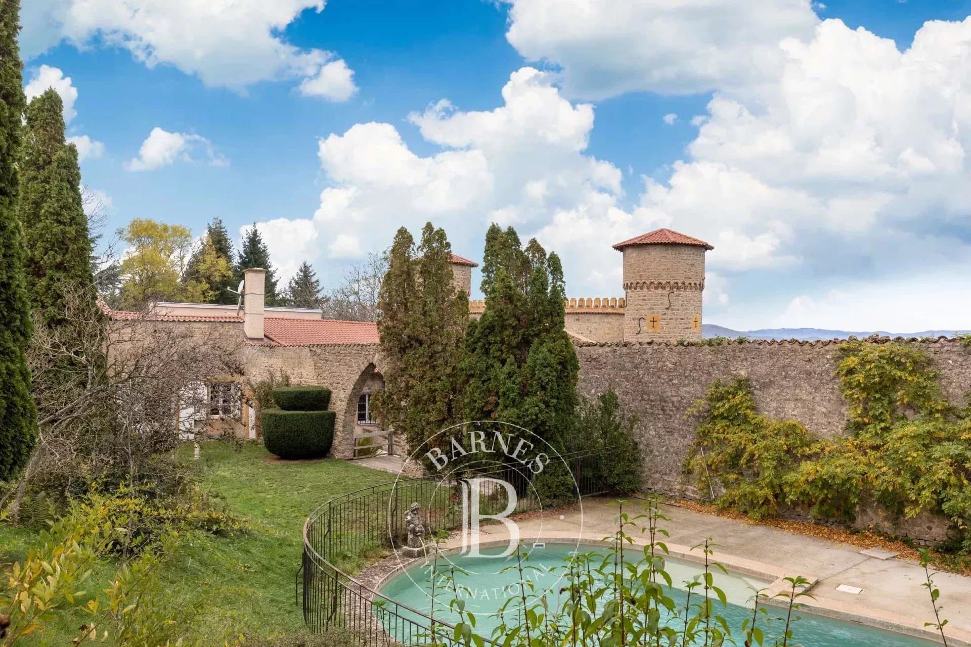 Exceptional Château with Panoramic Views and Multiple Outbuildings — Château for sale in Auvergne-Rhône-Alpes, France