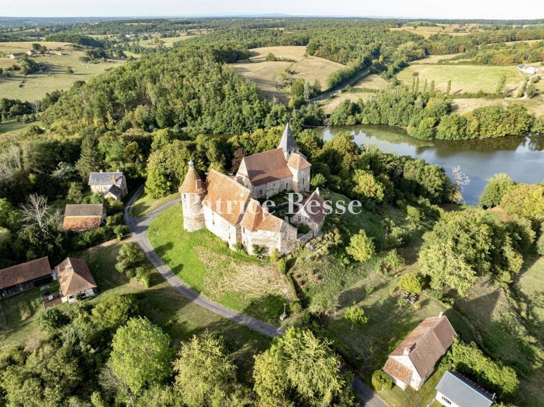 Historic 15th Century Château Overlooking Pastureland and Lake 3