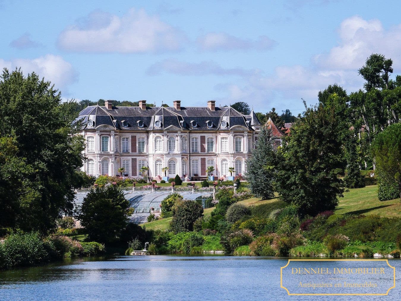 Enchanting 18th Century Château With Private Lake And Monumental Greenhouses — Château for sale in Somme, France