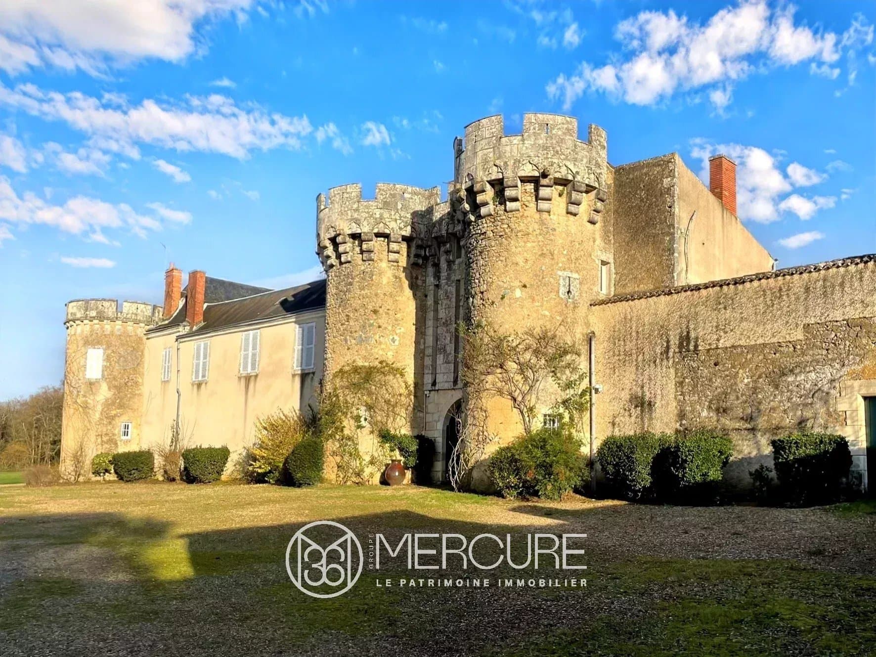 Historic Château With Guest House And Pool In Poitou — Château for sale in France