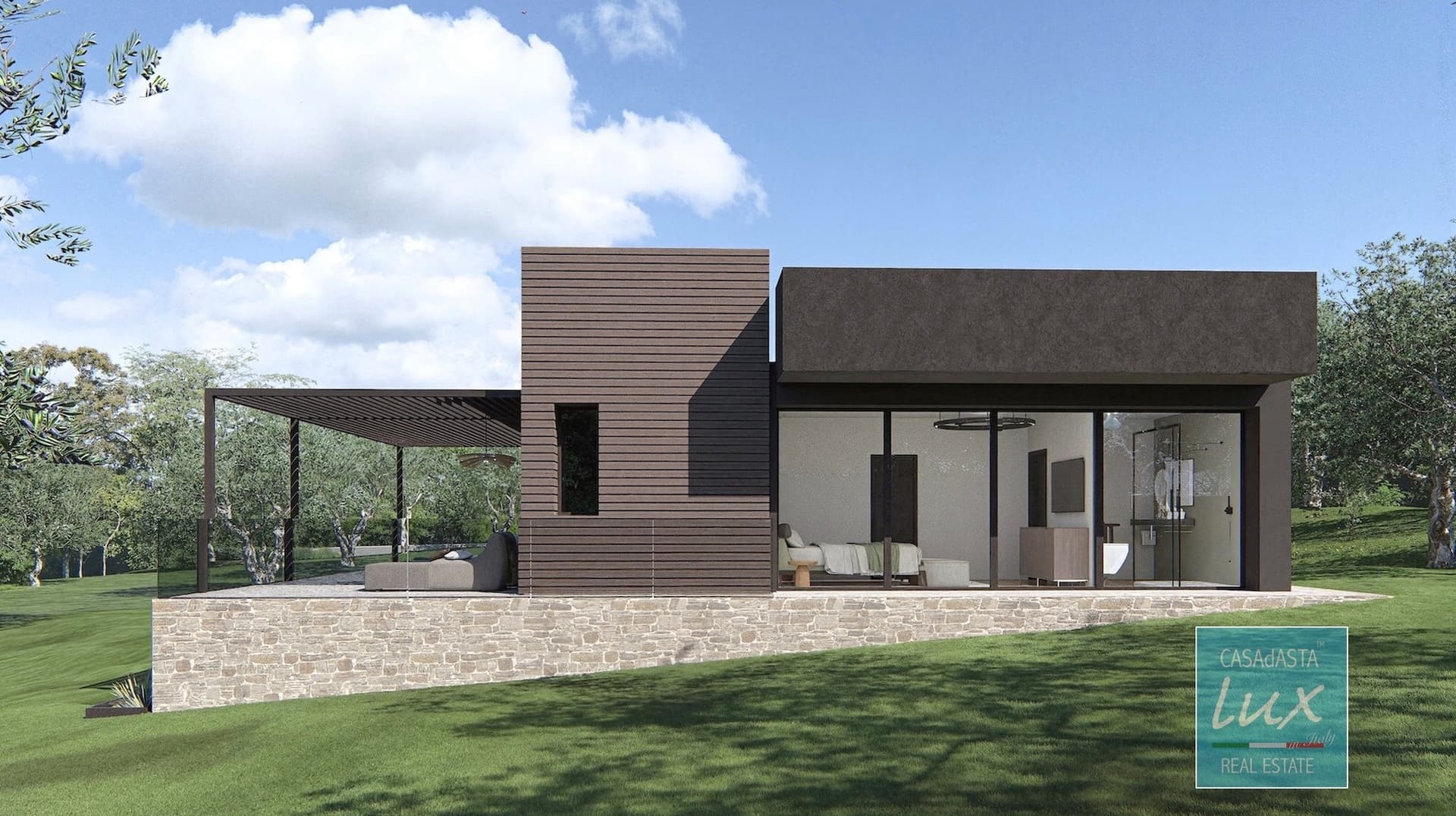 Contemporary Villa With Infinity Pool And Indoor Spa In Olive Grove