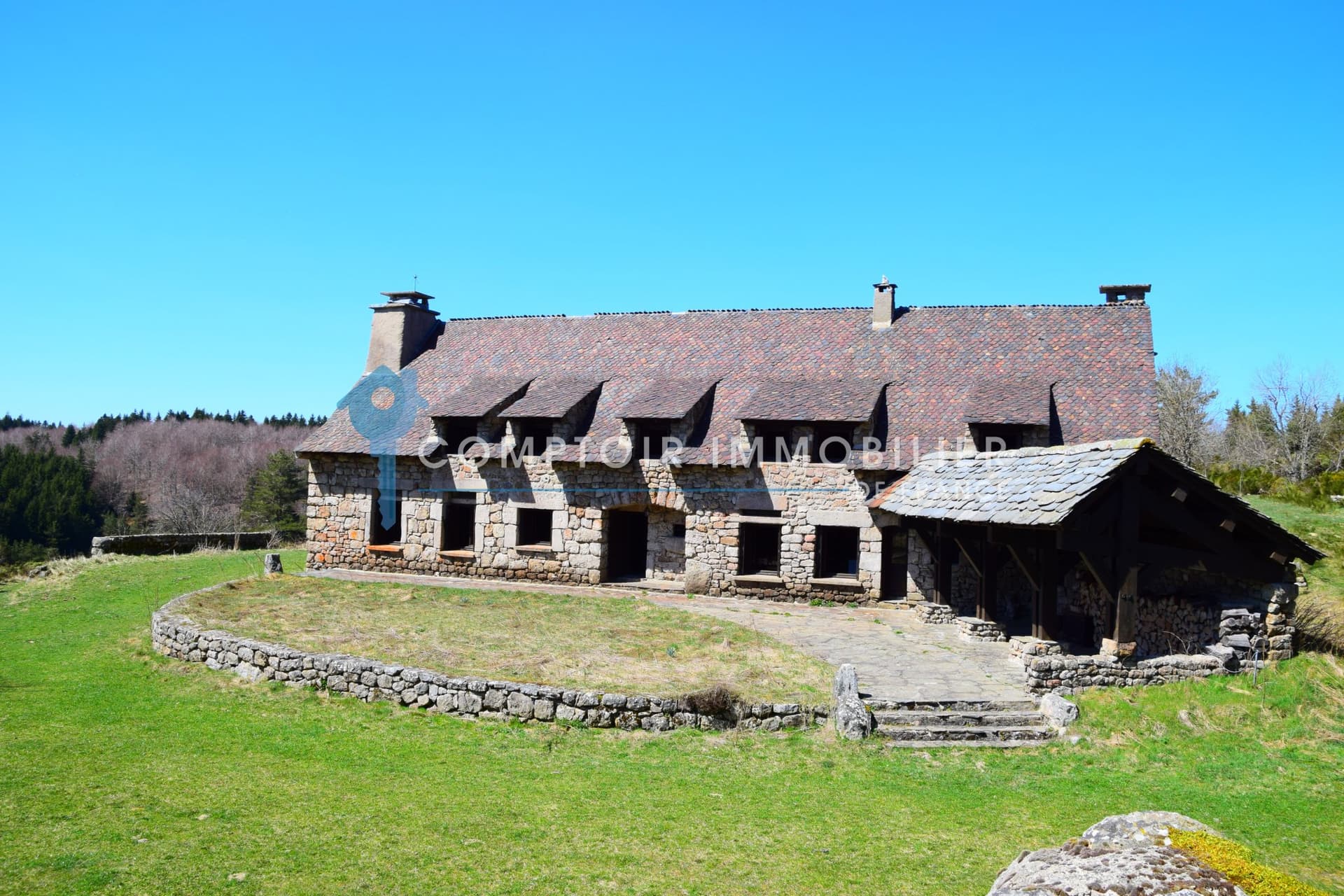 Exceptional 56 Hectare Property With Majestic House In The Ardèche Mountains — in Auvergne-Rhône-Alpes, France